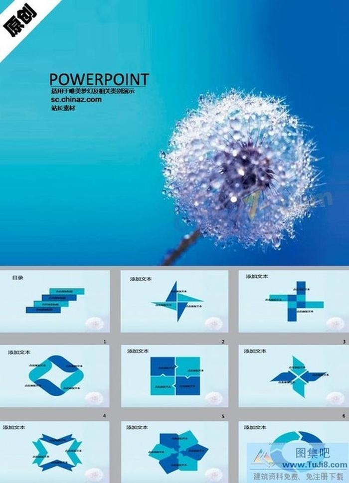 蒲公英眼淚ppt模板下載