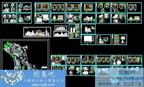 法蘭西風(fēng)格小鎮(zhèn)規(guī)劃圖帶效果圖