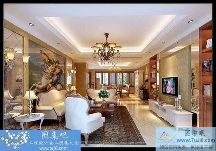 上海萬科320平方復(fù)式效果圖+施工圖