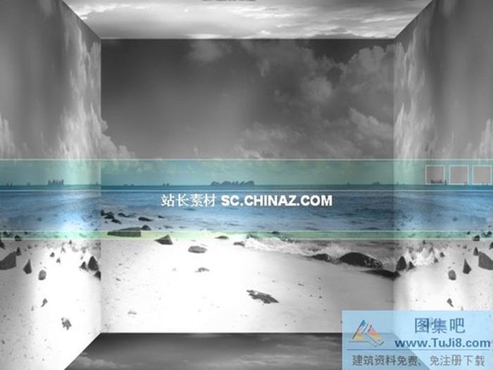 海邊風景PPT模板