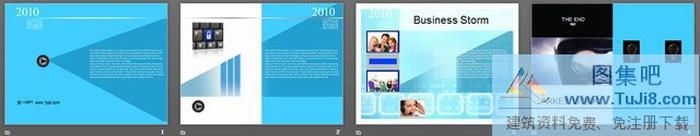 科技放映背景商務(wù)PPT模板下載