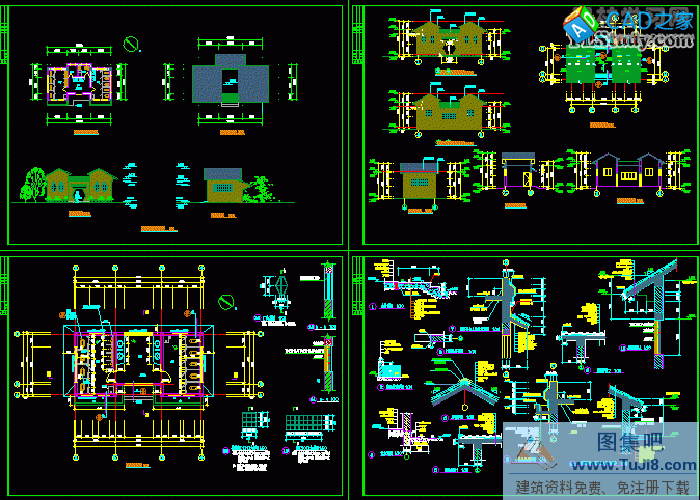 一套公共廁所建筑設(shè)計(jì)和裝修施工圖