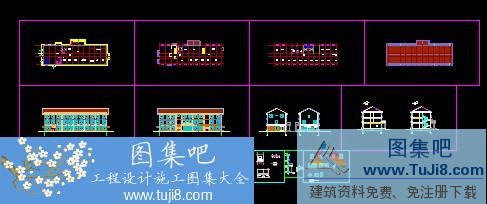 坡屋頂多層綜合樓施工圖
