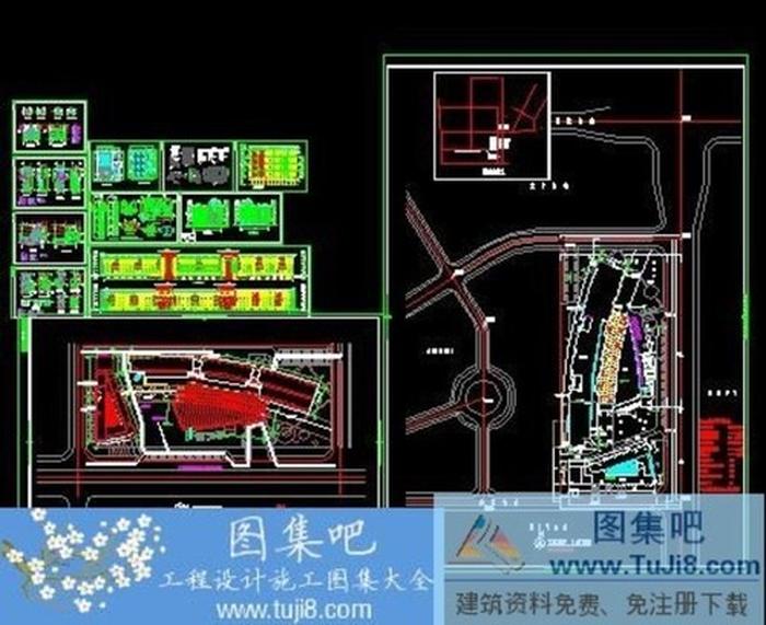 大型辦公式酒店設(shè)計圖CAD施工圖