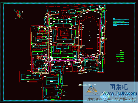 四川某校區(qū)內(nèi)室外雨污分流總平面圖