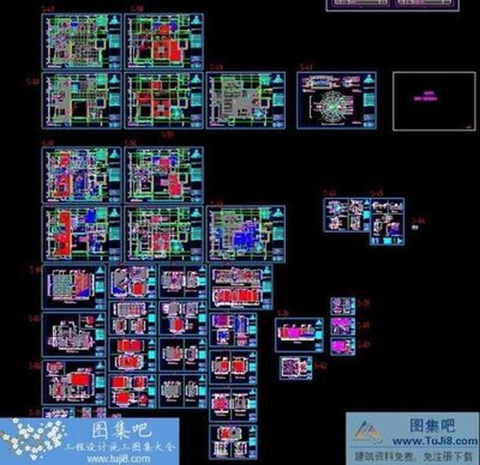 金城庭院深深FC1戶型室內(nèi)裝飾施工圖
