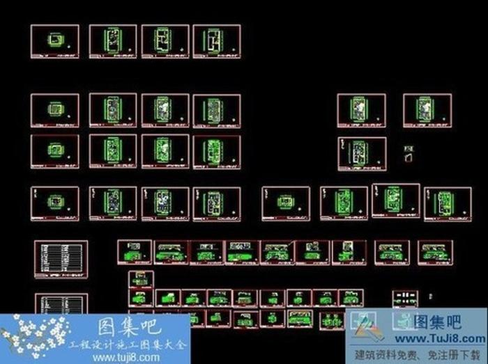 格蘭云天三居室內(nèi)裝飾施工圖附實(shí)景圖