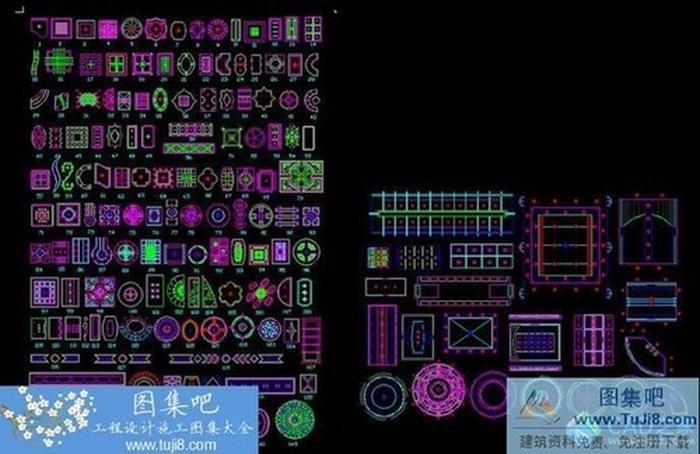 天棚吊頂N種方案含燈位CAD圖紙