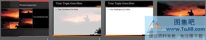 夕陽下的騎士PowerPoint模板下載