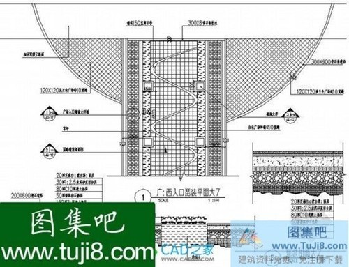 西安雁引公園景觀綠化全套施工圖CAD圖紙