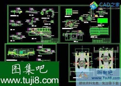 CAD景觀施工圖（座椅、殘疾人坡道、花柱、臺階、鋪地等）