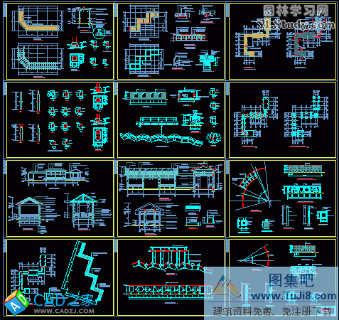 景觀小品的CAD施工圖