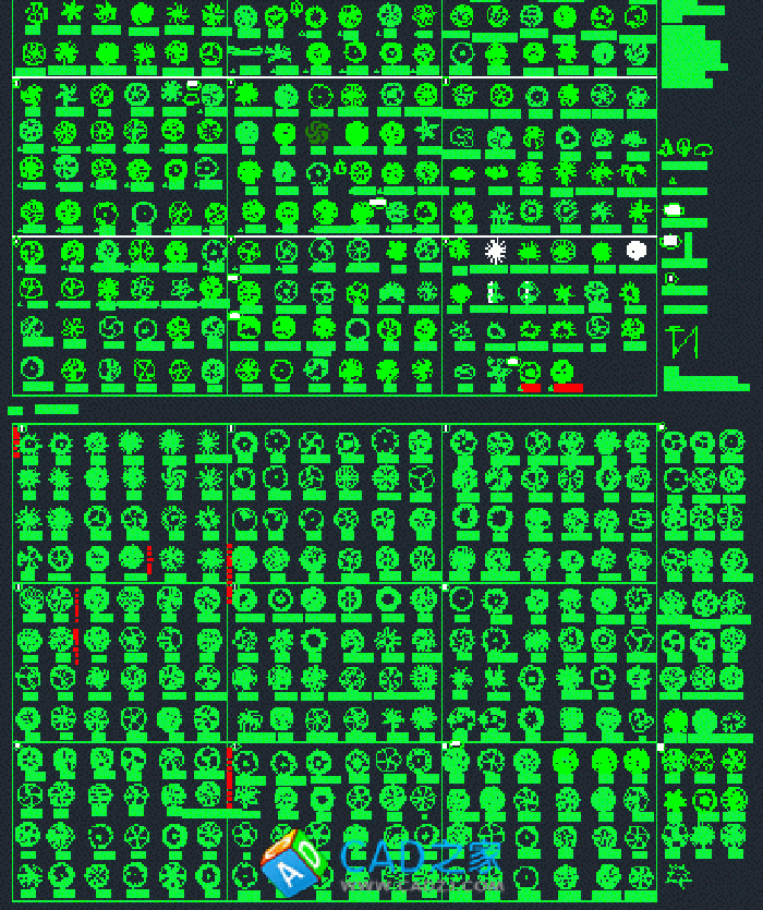 很全的CAD綠化配置圖標(biāo)