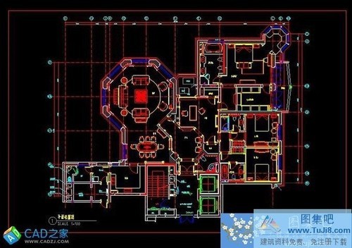 邱德光蘭馨公寓A戶型施工圖CAD圖紙