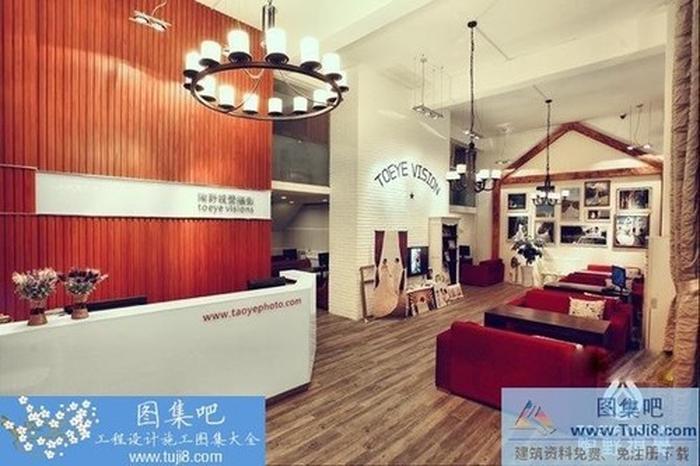 陶野婚紗攝影店CAD施工圖+實(shí)景圖