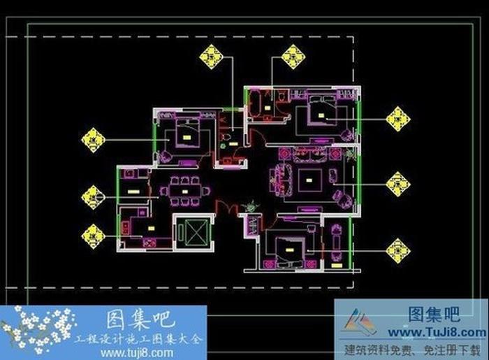 濟南九英里F戶型現(xiàn)代古典風格施工圖及效果圖