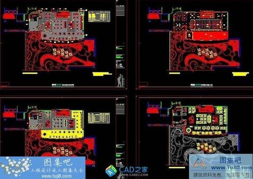 梁志天大連咖啡廳施工圖CAD圖紙