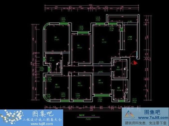 西安奧林匹克花園三室兩廳室內(nèi)裝修施工圖