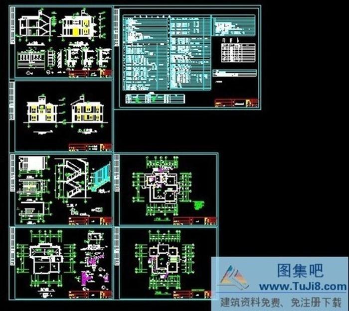 首層110方米2層7室3廳1衛(wèi)小別墅平面圖.dwg