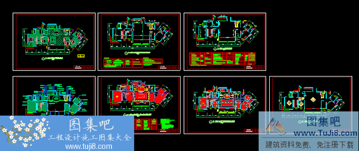 邱德光明珠花園10棟C2復(fù)式室內(nèi)裝修CAD施工圖