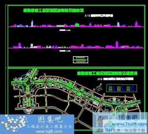 某工業(yè)示范區(qū)規(guī)劃圖CAD施工圖