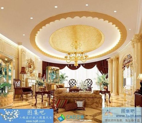 歐式風(fēng)格大平層CAD施工圖及效果圖