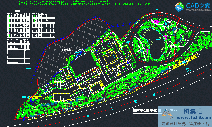某度假村CAD綠化方案平面圖