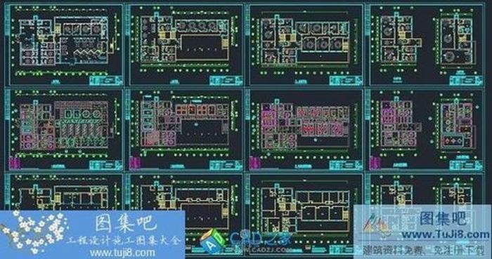 豐盛源餐廳全套施工圖CAD設(shè)計圖紙
