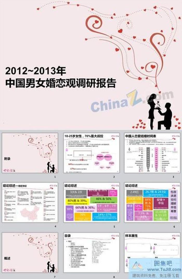 婚戀觀調(diào)查報告ppt模板