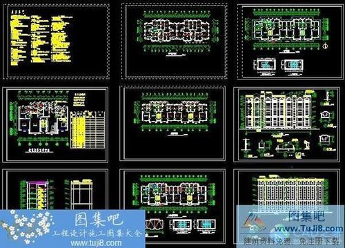 師范住宅小區(qū)建筑施工圖CAD圖紙