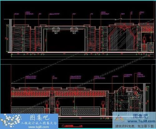 金煌裝飾韻楚湘海鮮樓CAD施工圖及效果圖