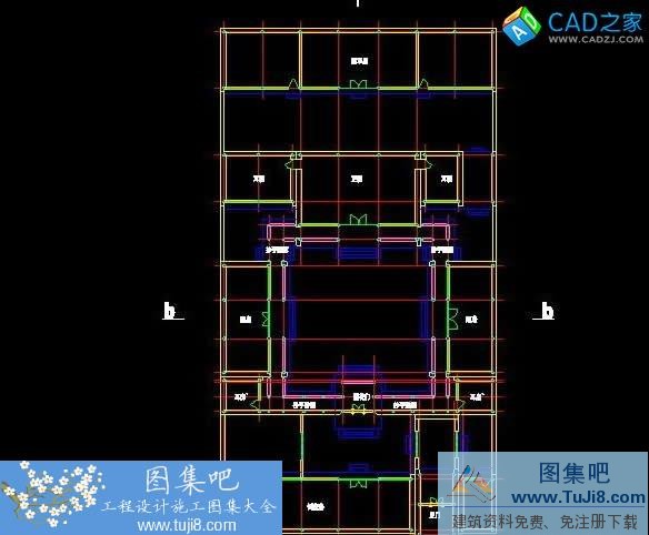 典型四合院CAD圖紙（包括平面、立面、剖面圖）
