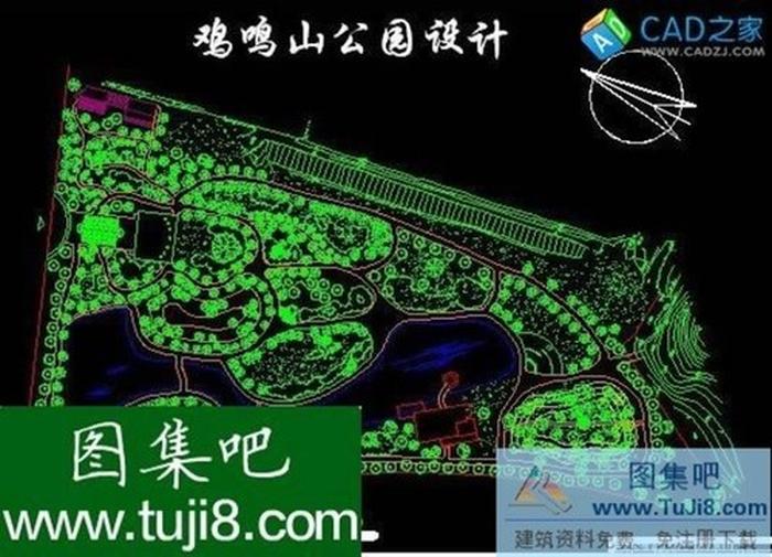 雞鳴山公園CAD設(shè)計圖