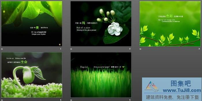 《給你一點(diǎn)綠》幻燈片動(dòng)畫下載