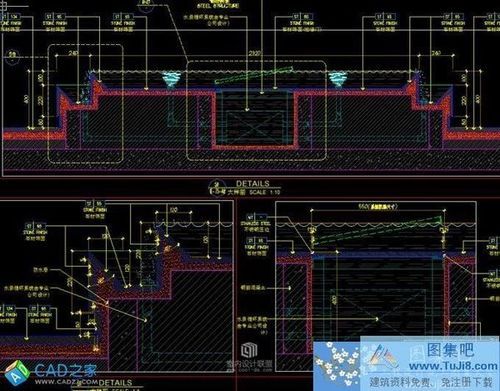瑞吉酒店游泳池全套CAD施工圖