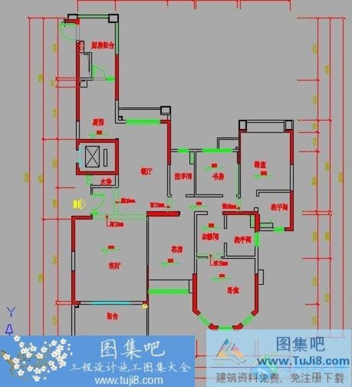 錦繡半島李小姐家裝施工全套圖紙及效果圖