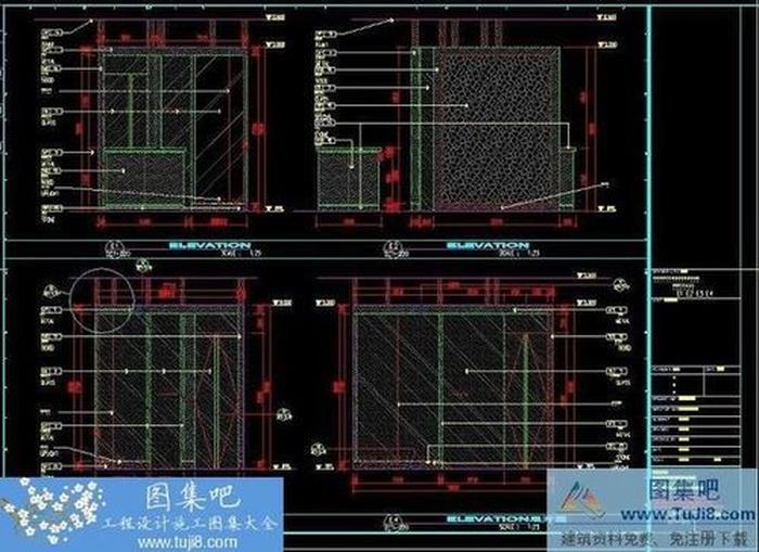 世茂酒店中餐廳施工圖CAD裝修圖紙