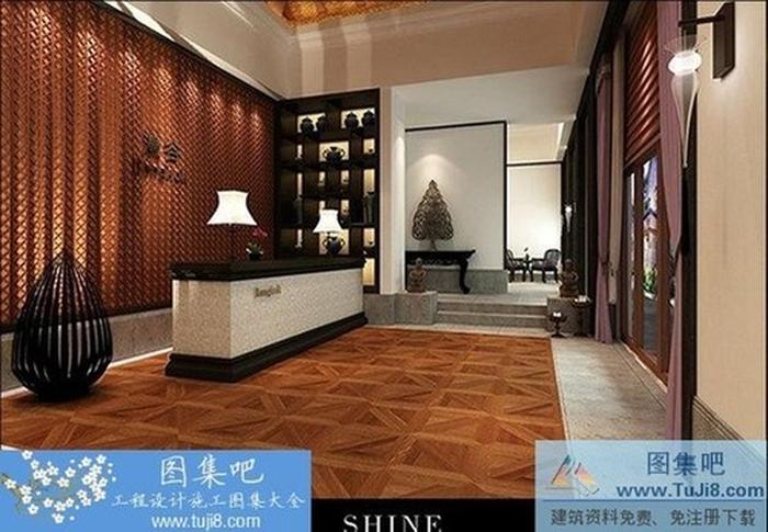 漫谷售樓處CAD施工圖和效果圖