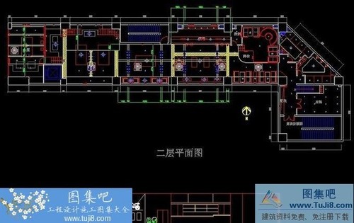 臺(tái)球會(huì)所CAD設(shè)計(jì)施工圖+效果圖