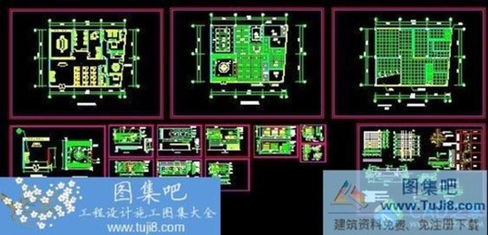 辦公室精裝修裝飾CAD圖紙