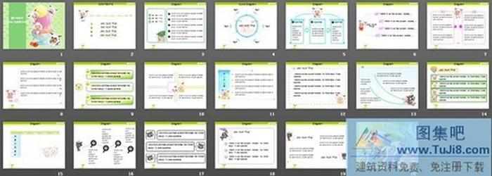 喜洋洋灰太狼背景卡通PPT模板下載