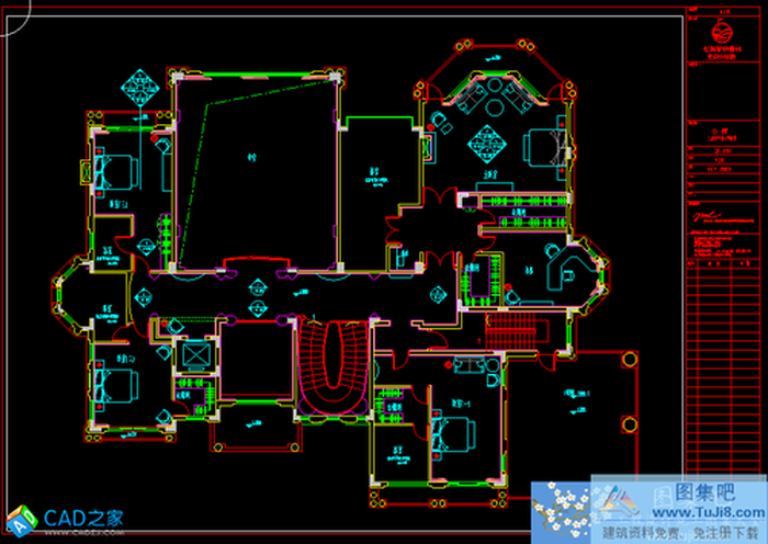 梁景華深圳觀讕湖高爾夫別墅D型全套施工圖