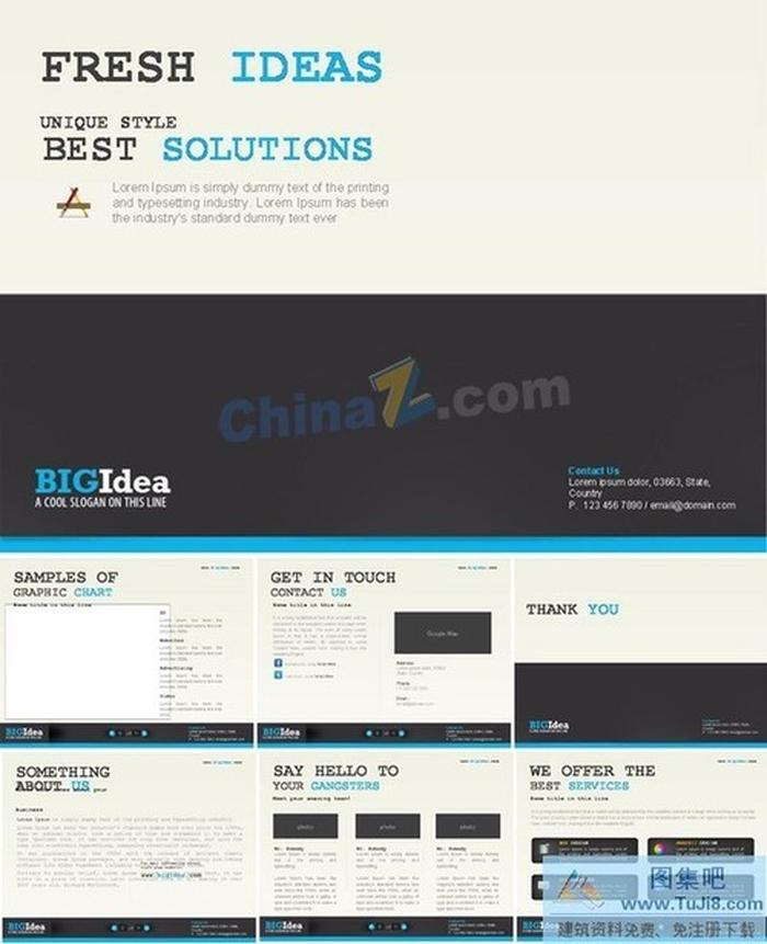 歐美企業(yè)ppt模板下載