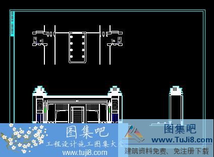 某住宅小區(qū)入口大門施工圖