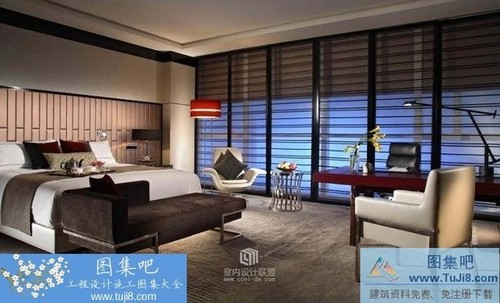 浦東四季酒店樣板房CAD施工圖及實(shí)景照片