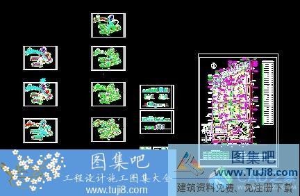 某大型生活小區(qū)平立剖面及總圖CAD圖紙