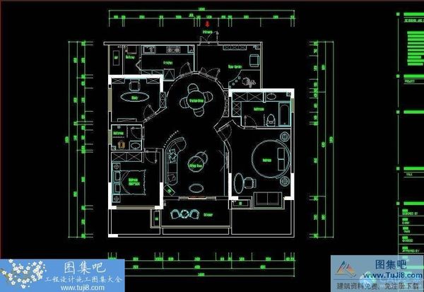 三套樣板房CAD施工圖