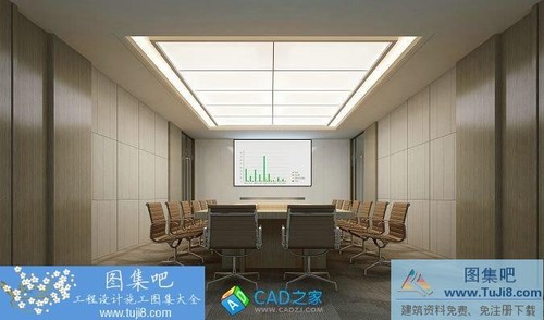 帝凱設(shè)計(jì)長江國際辦公樓施工圖+效果圖