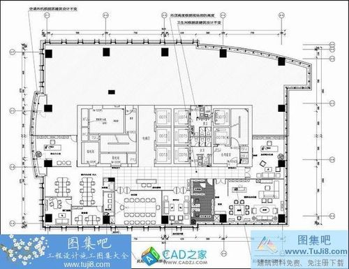福建恒基集團(tuán)辦公樓CAD施工圖+效果圖