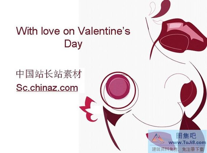 藝術(shù)風(fēng)格紅玫瑰PPT模板